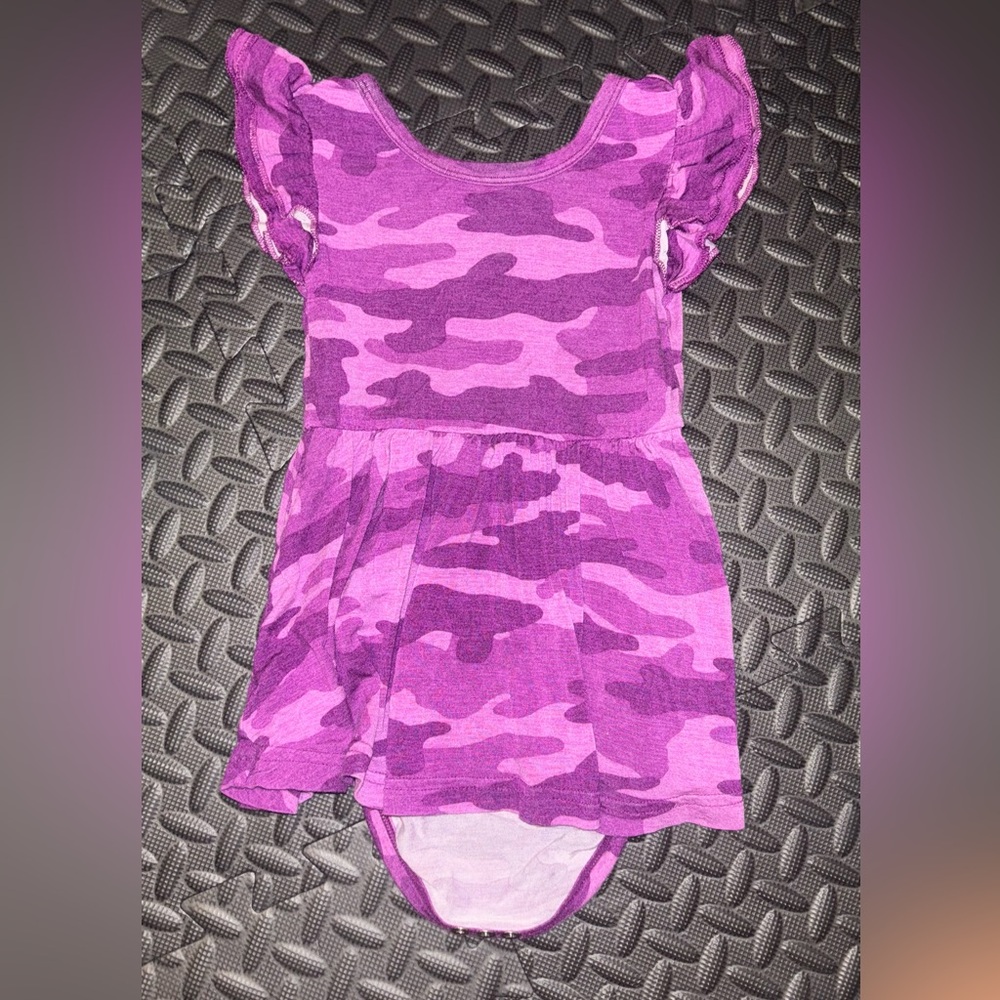 Little sleepies Purple Camo Twirl Dress w/bodysuit (12-18m)